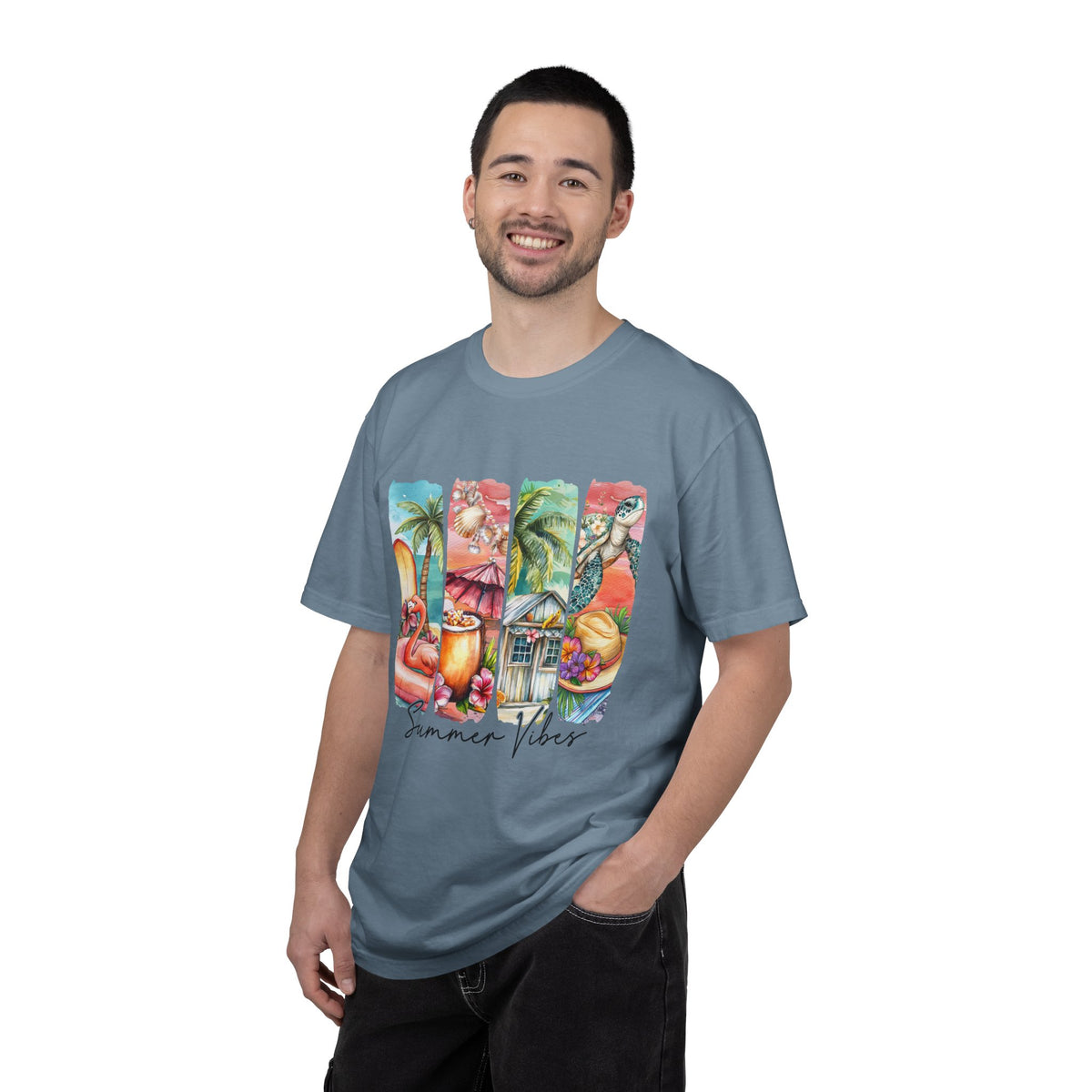 Summer Vibes T-Shirt — Tropical Beach Graphic Tee