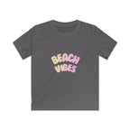Kids Tee — 'Beach Vibes' Pastel Graphic Summer T‑Shirt for Girls & Boys