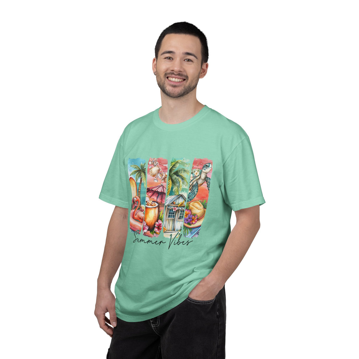 Summer Vibes T-Shirt — Tropical Beach Graphic Tee