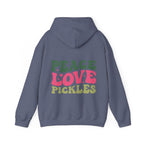 Peace Love Pickles Hoodie — Retro Groovy Graphic Hoodie