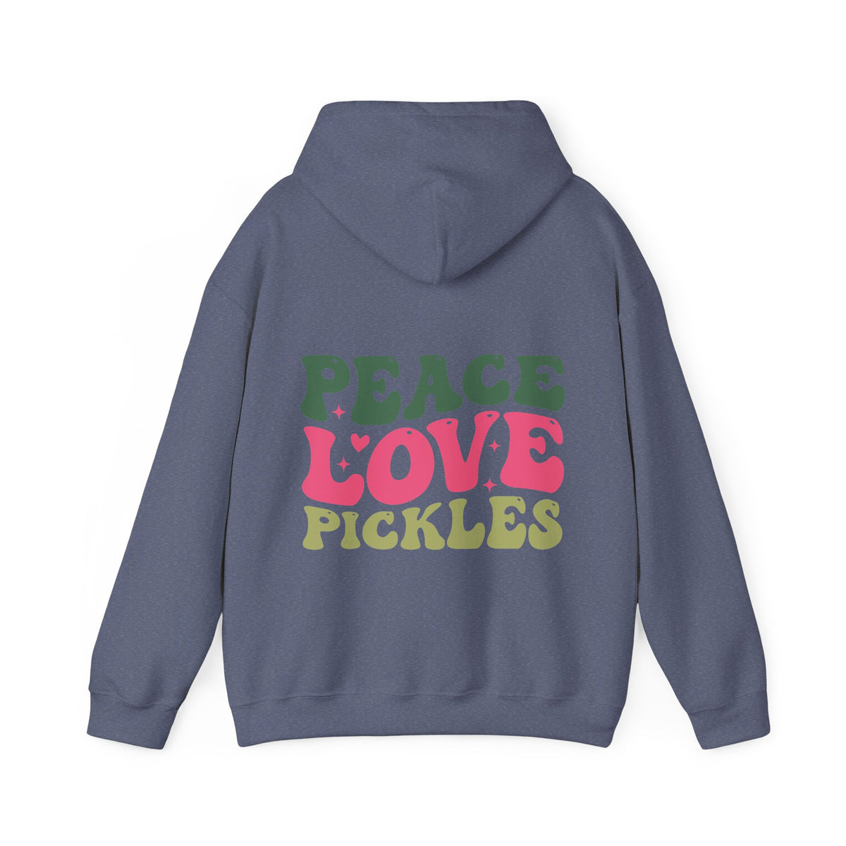 Peace Love Pickles Hoodie — Retro Groovy Graphic Hoodie