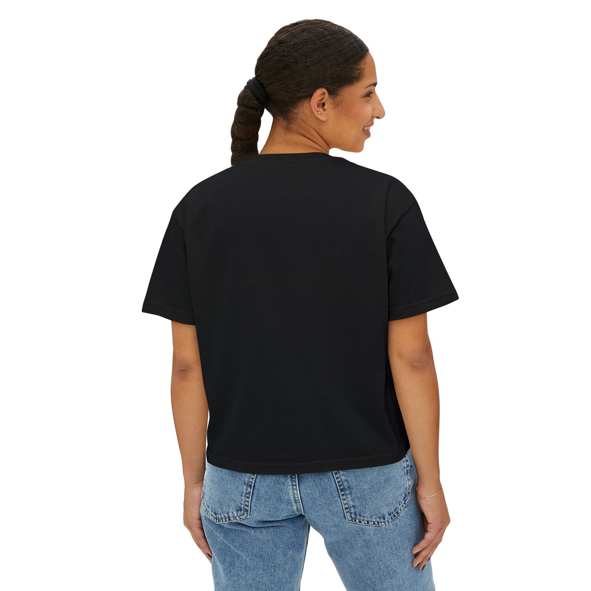 Breast Cancer Awareness Boxy Tee — "In October We Wear Pink" Pink Ribbon Shirt
