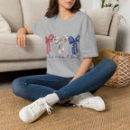 Patriotic Red White & Blue Bow T-Shirt