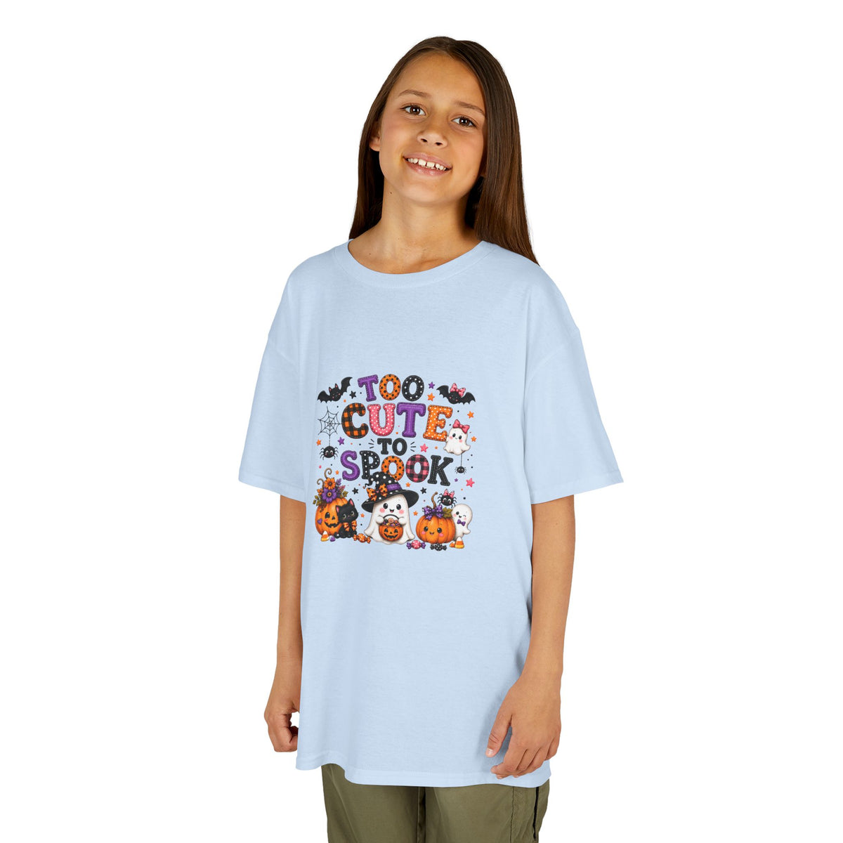 Kids Halloween T‑Shirt — "Too Cute to Spook" Trick‑or‑Treat Tee