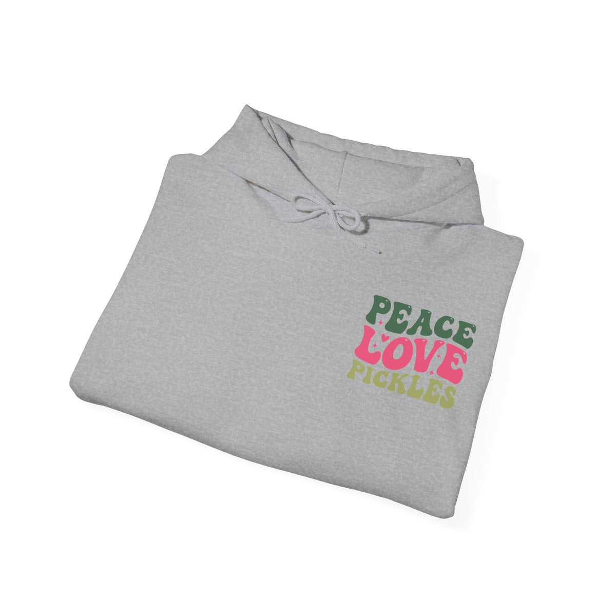 Peace Love Pickles Hoodie — Retro Groovy Graphic Hoodie
