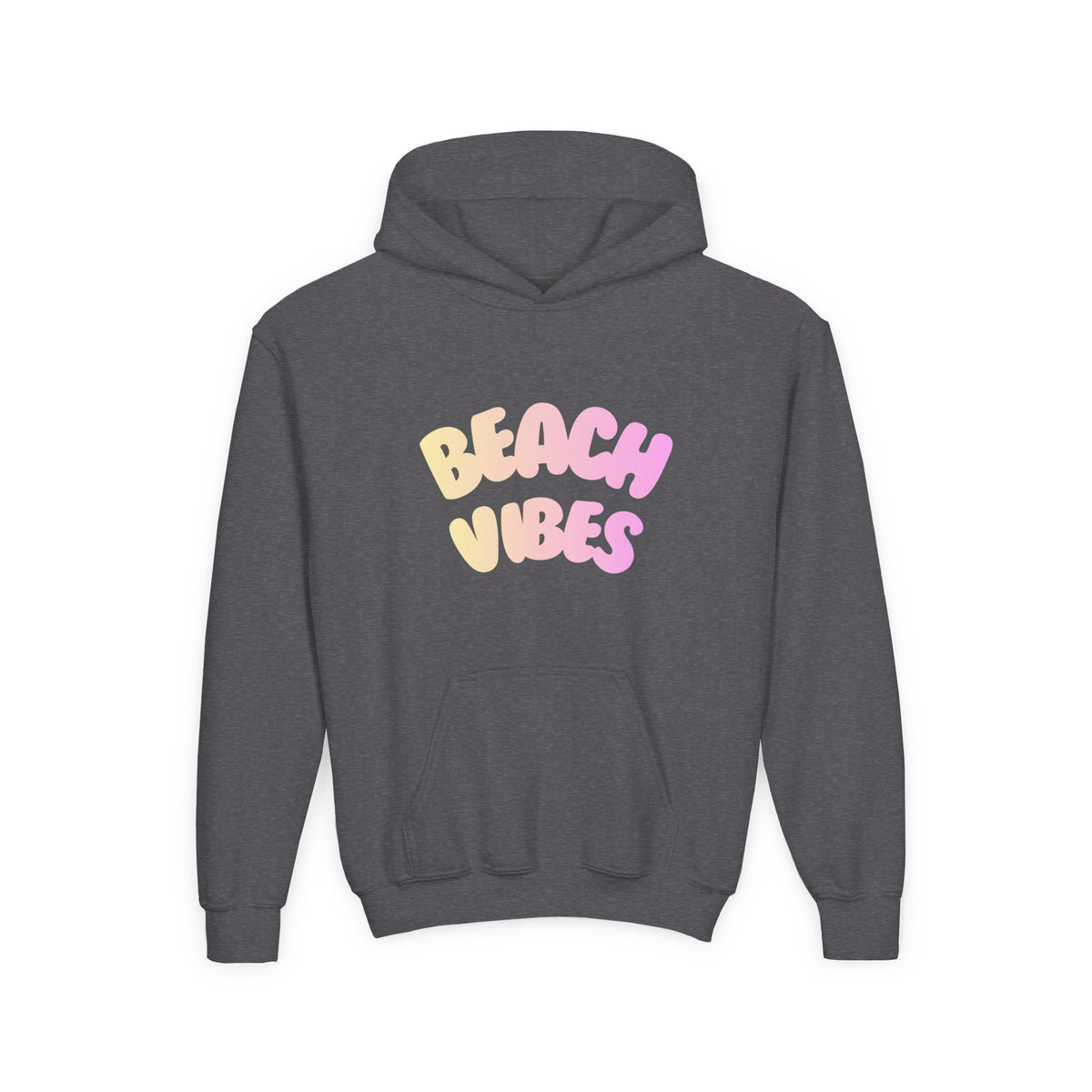 Youth Hoodie — "Beach Vibes" Pastel Retro Graphic
