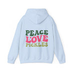 Peace Love Pickles Hoodie — Retro Groovy Graphic Hoodie