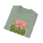 Adult - Unisex Tee - Dill With It Cute Pickle Jar Graphic Tee