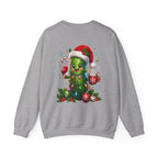 Christmas Cactus Sweatshirt — Cute Santa Hat Holiday Crewneck