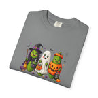 Halloween Trio T-Shirt — Cute Witch, Ghost & Pumpkin Costume Tee