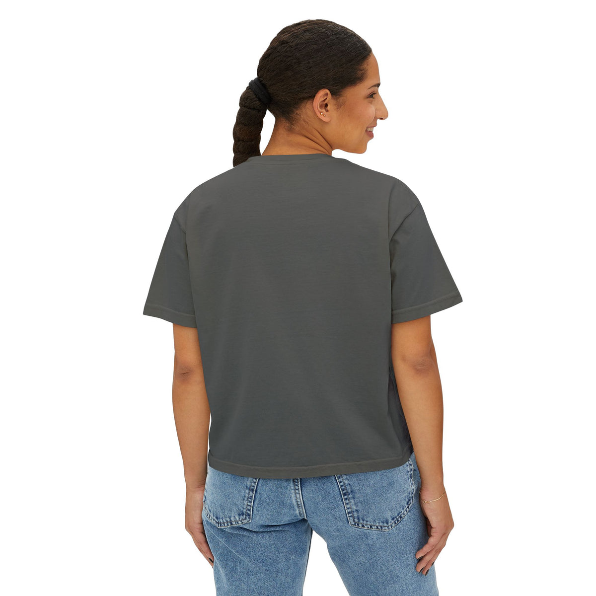 Breast Cancer Awareness Boxy Tee — "In October We Wear Pink" Pink Ribbon Shirt