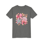 Kids Tee — Pink Seashells & Bows Beach Graphic