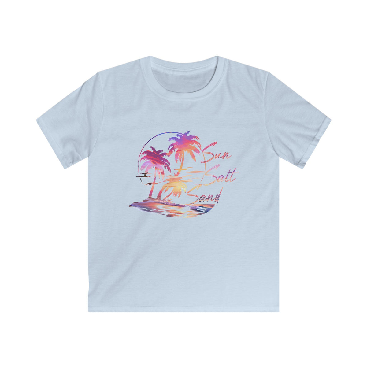 Kids Tee — 'Sun Salt Sand' Tropical Palm Beach Graphic