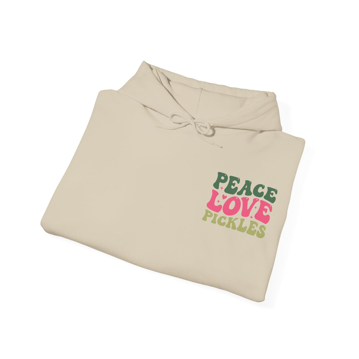 Peace Love Pickles Hoodie — Retro Groovy Graphic Hoodie