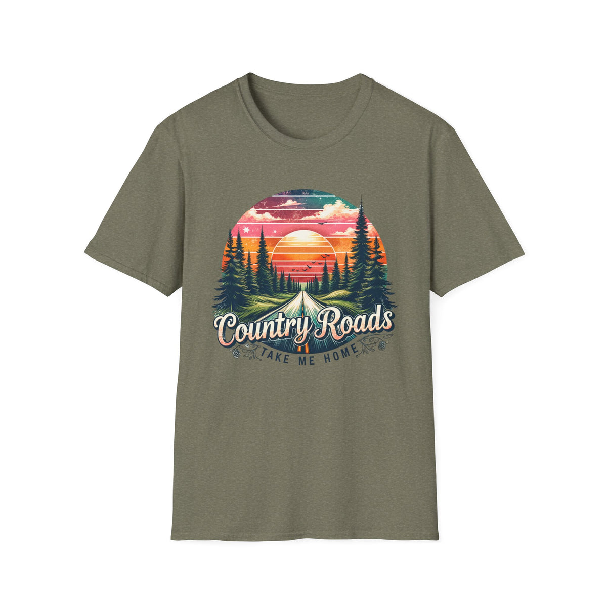 Unisex Soft Style Adult Tee - Country Roads