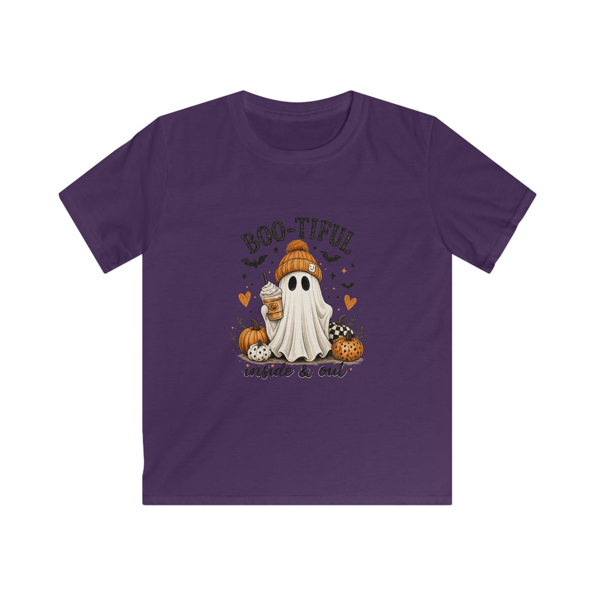 Kids Tee - "Boo-tiful Inside & Out" Ghost Halloween Shirt