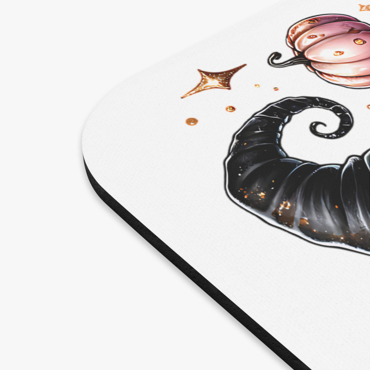 Pink Breast Cancer Awareness Halloween Ghost Mouse Pad — "We Wear Pink"
