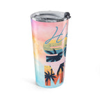 20oz Tumbler — "Hello Sunshine" Tropical Sunset Stainless Travel Cup