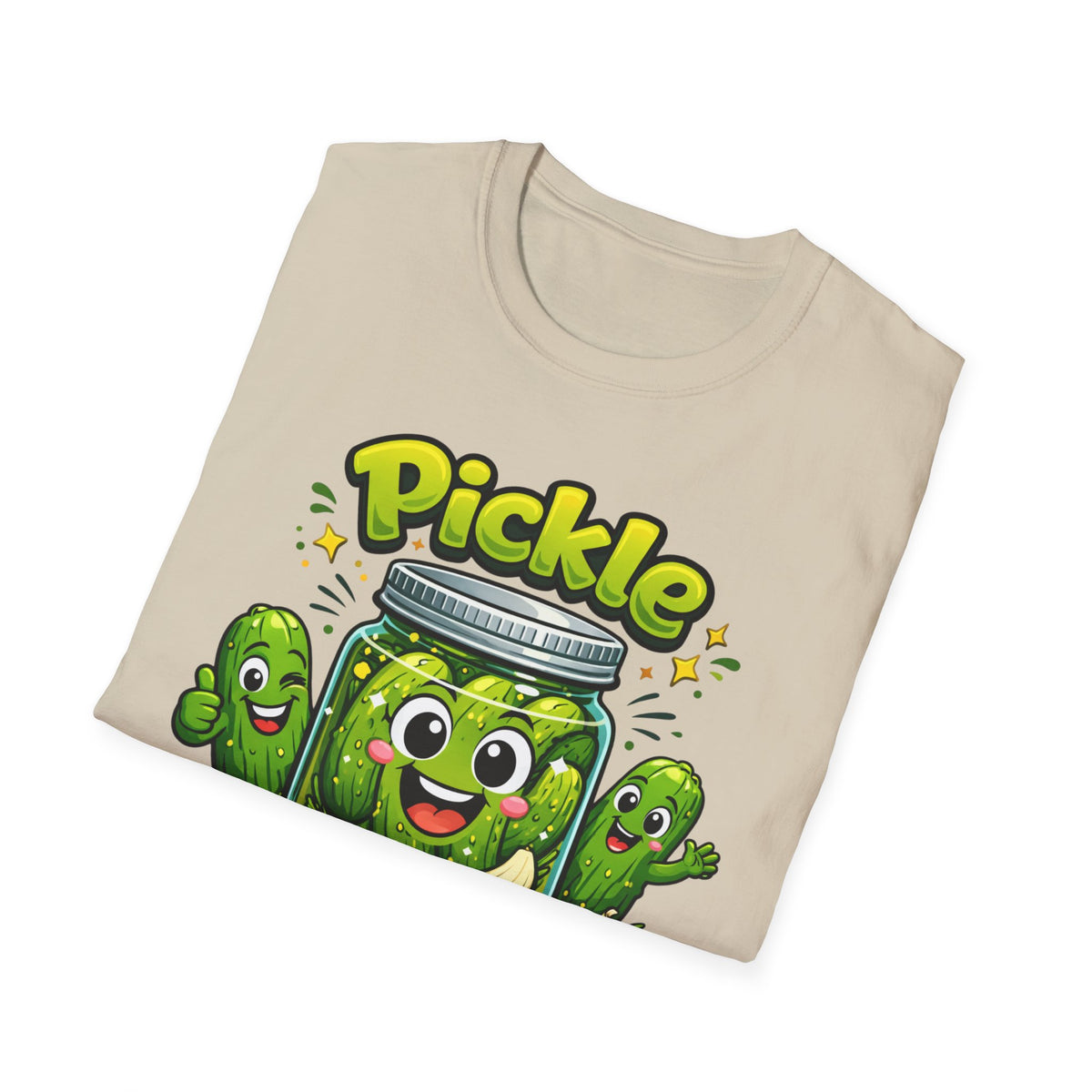 Pickle Time T-Shirt — Cute Cartoon Pickle Jar Graphic Tee