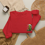 Christmas Cactus Sweatshirt — Cute Santa Hat Holiday Crewneck