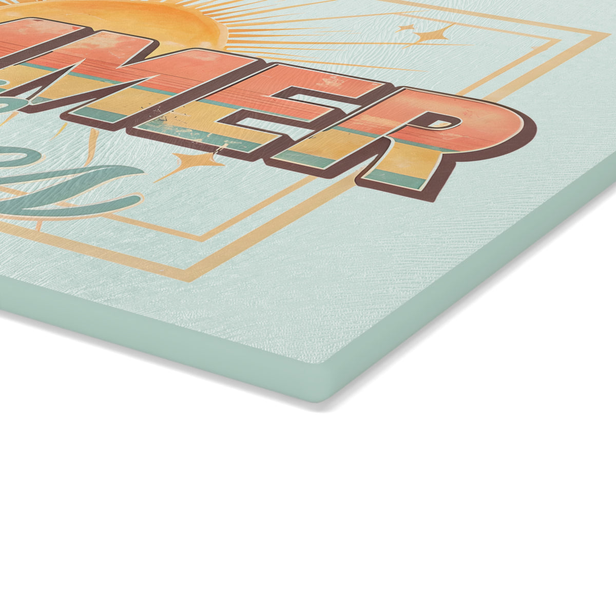 Glass Cutting Board – 'Life Is Better at the Beach' Sea Turtle Coastal Kitchen Decor