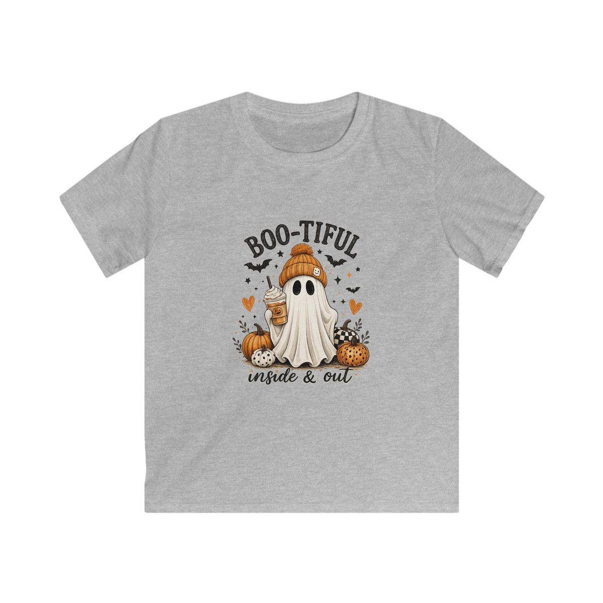 Kids Tee - "Boo-tiful Inside & Out" Ghost Halloween Shirt