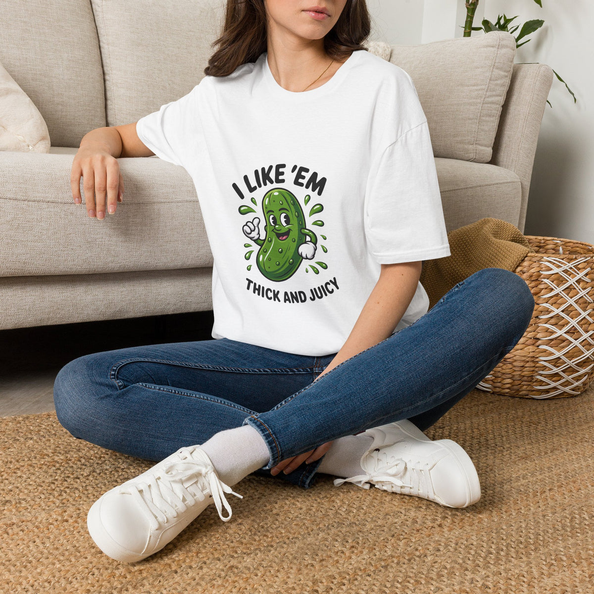 I Like 'Em Pickle T-Shirt — Cute Cartoon Pickle Graphic Tee