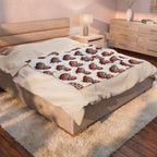 Leopard Heart Velveteen Plush Blanket