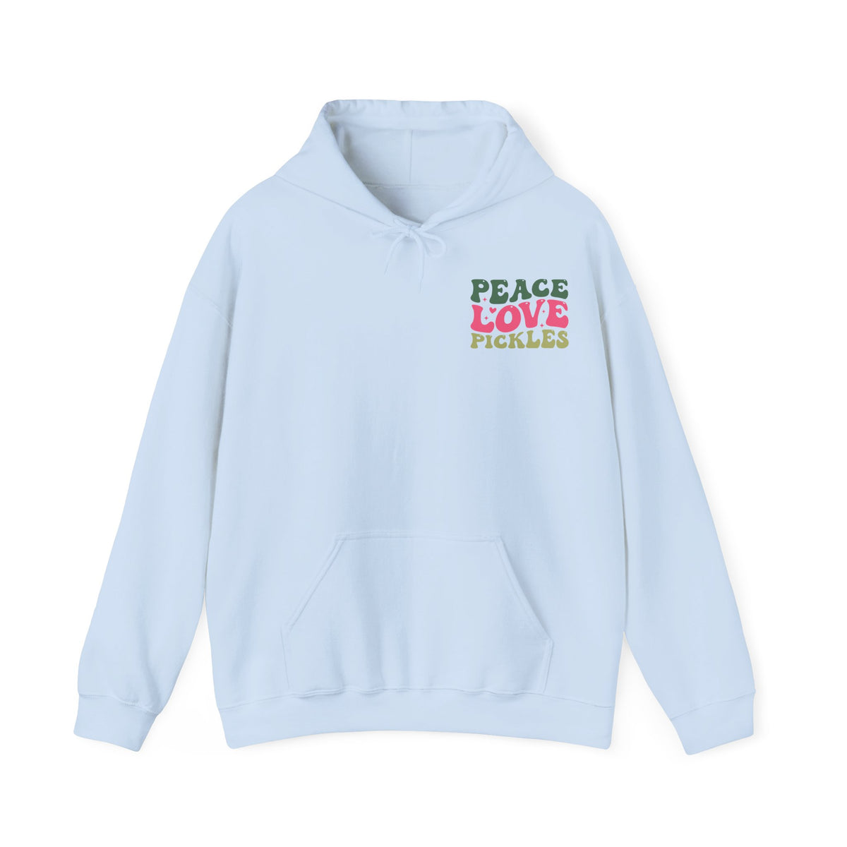 Peace Love Pickles Hoodie — Retro Groovy Graphic Hoodie