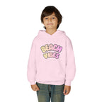 Youth Hoodie — "Beach Vibes" Pastel Retro Graphic