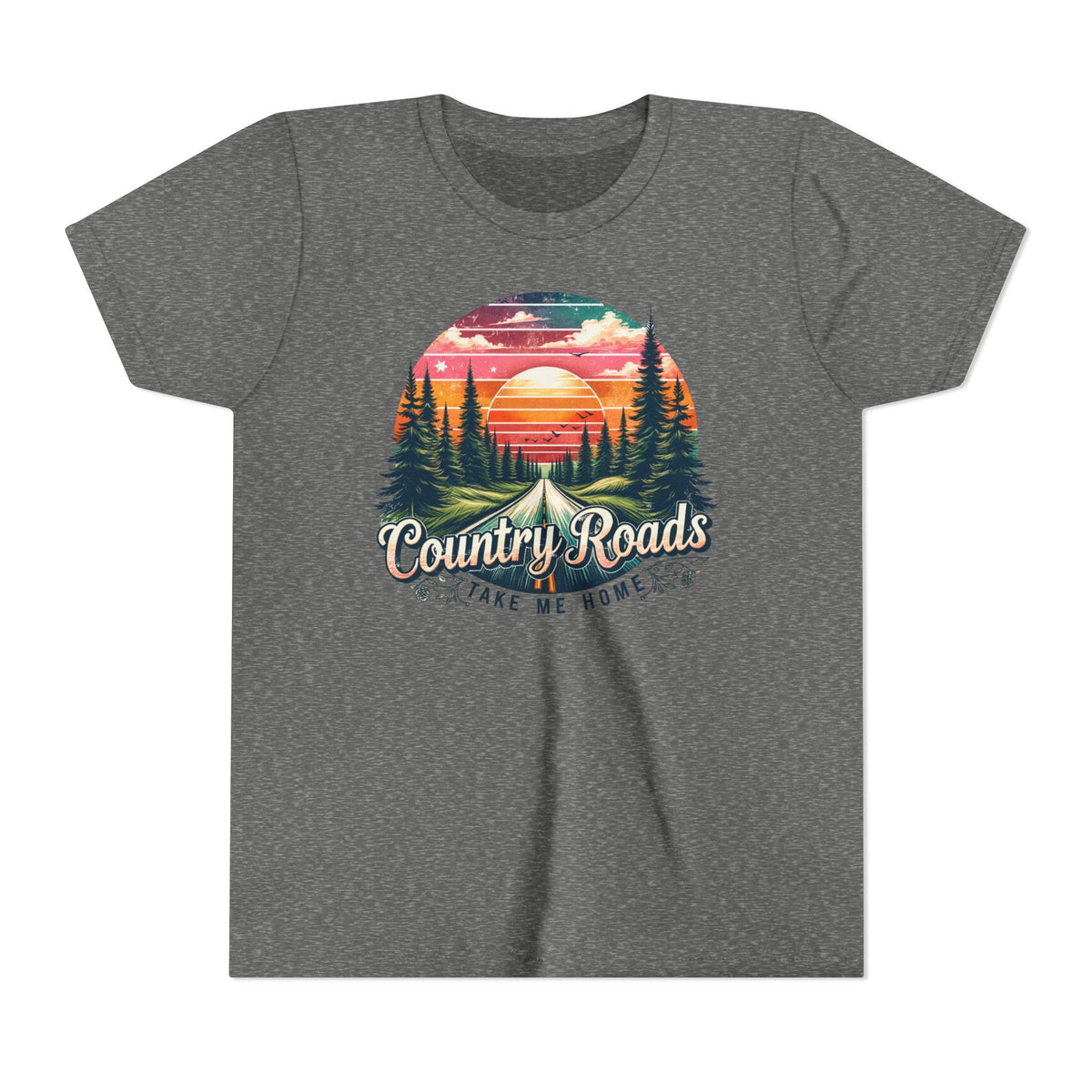 Kids Tee — 'Take Me Home' Retro Sunset Forest Tee