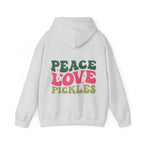 Peace Love Pickles Hoodie — Retro Groovy Graphic Hoodie