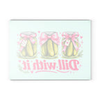 Glass Cutting Board — "Dill With It" Pickle Jar Kitchen Cutting Board