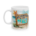 Beach Mermaid Ceramic Mug – "Life Is Better at the Beach" Ocean Coffee Cup (11oz & 15oz)