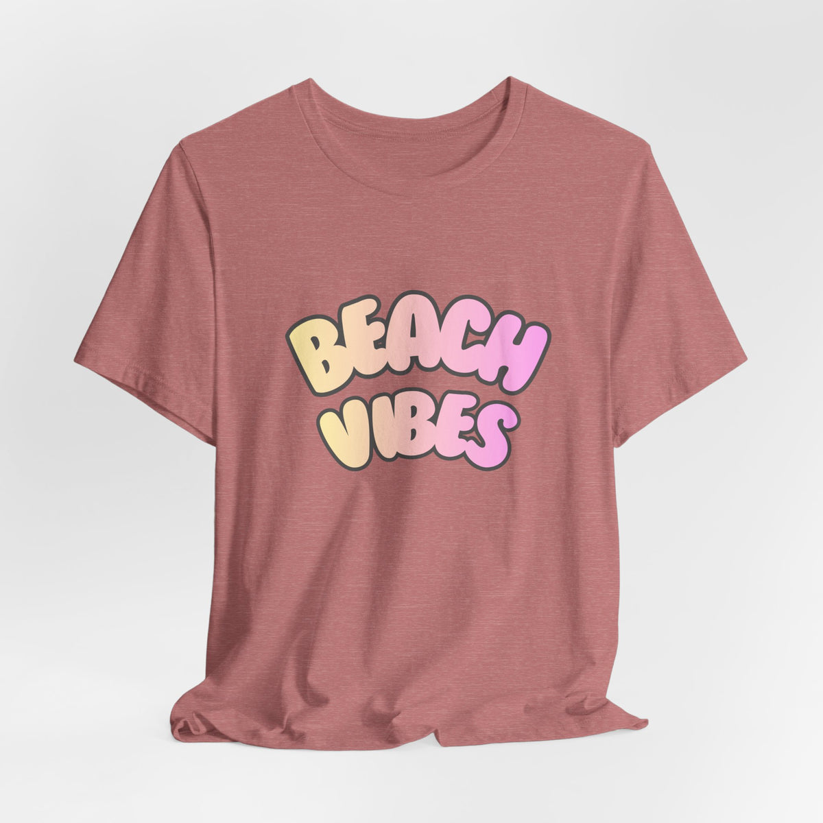 Beach Vibes T-Shirt — Pastel Retro Graphic Tee