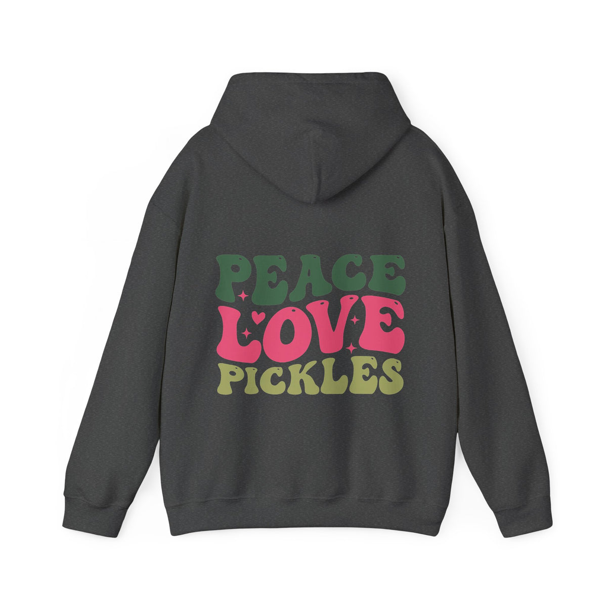 Peace Love Pickles Hoodie — Retro Groovy Graphic Hoodie