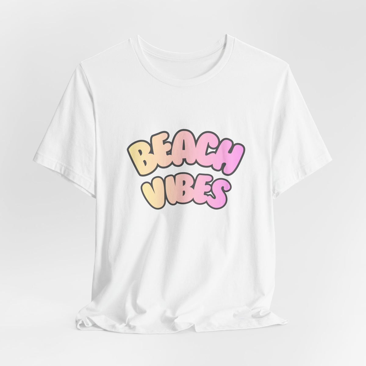 Beach Vibes T-Shirt — Pastel Retro Graphic Tee