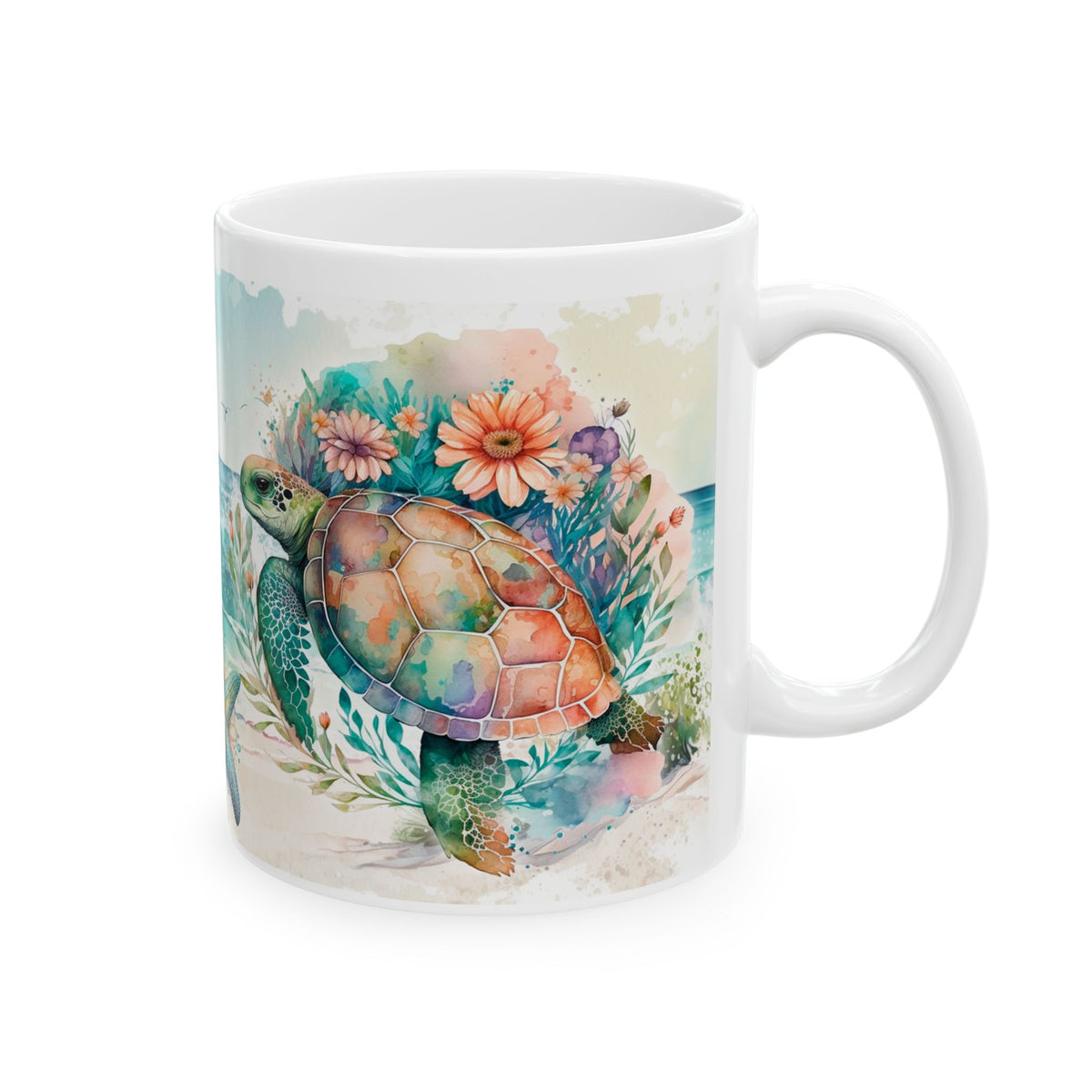 Beach Mermaid Ceramic Mug – "Life Is Better at the Beach" Ocean Coffee Cup (11oz & 15oz)
