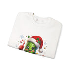 Christmas Pickle Sweatshirt – Cute Santa Hat Pickle with Candy Cane & Hot Cocoa