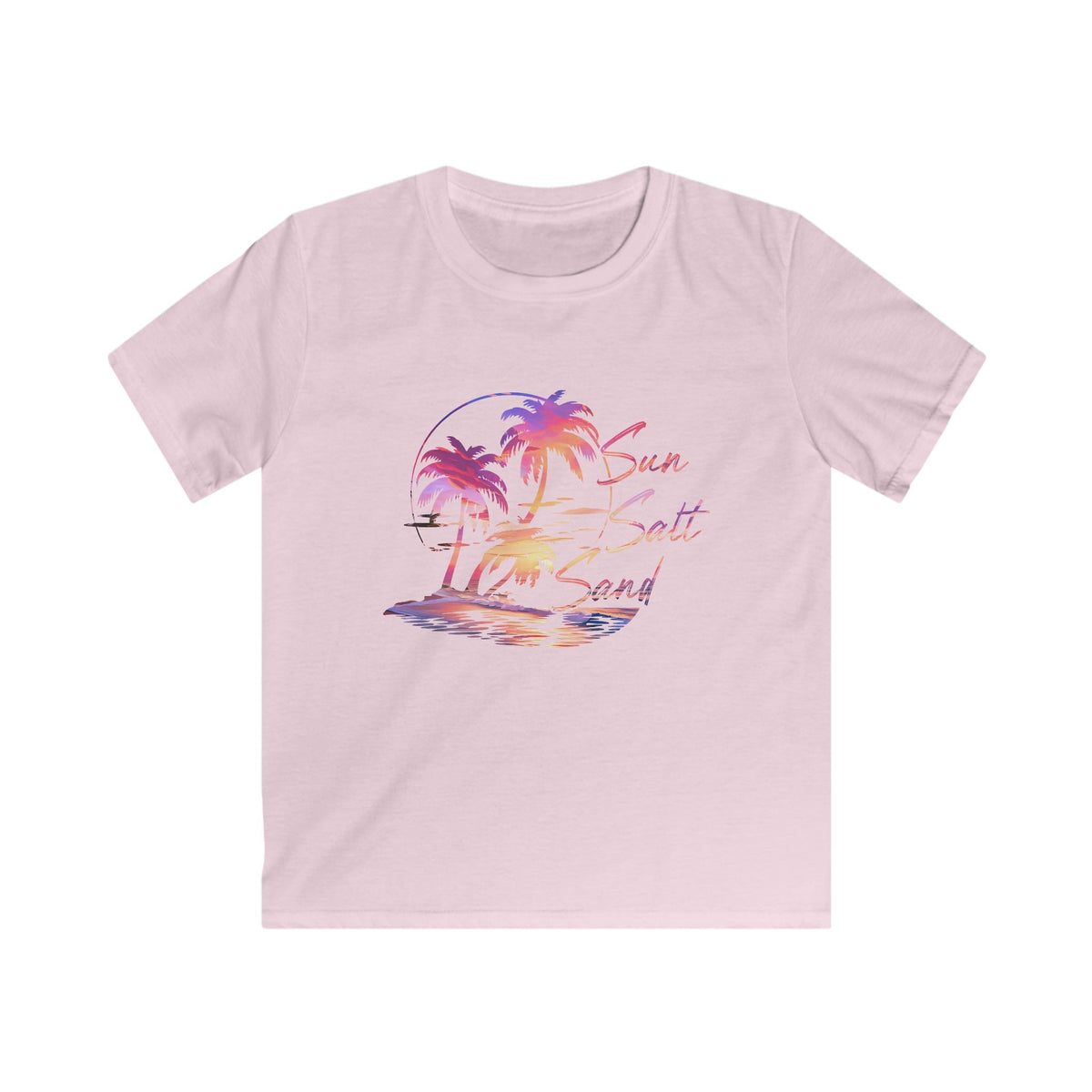 Kids Tee — 'Sun Salt Sand' Tropical Palm Beach Graphic