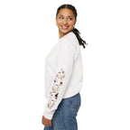 Ghost & Sunflower Crewneck Sweatshirt — Spooky Autumn Floral Pullover