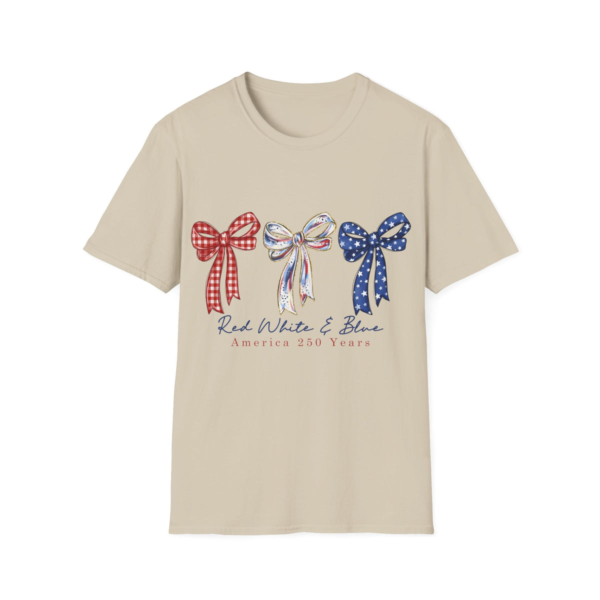 Patriotic Red White & Blue Bow T-Shirt