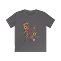 Kids Tee - Cute Botanical Floral Kitten Tee for Girls & Boys