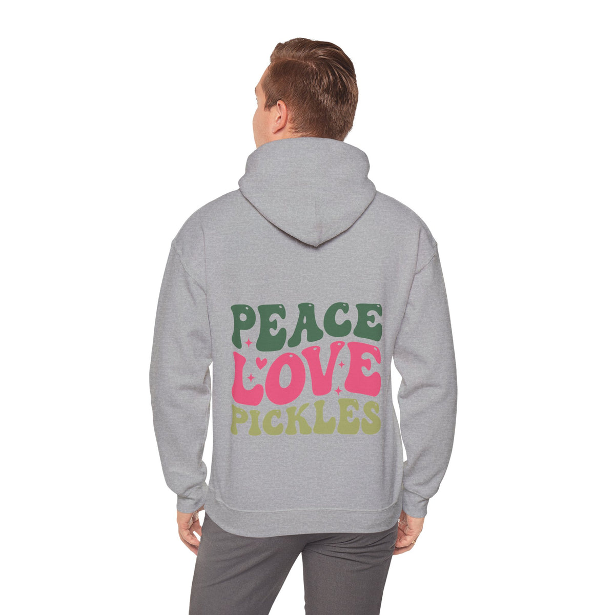 Peace Love Pickles Hoodie — Retro Groovy Graphic Hoodie