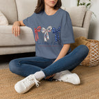 Patriotic Red White & Blue Bow T-Shirt
