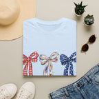 Patriotic Red White & Blue Bow T-Shirt
