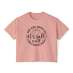 Fall Vibes Boxy Tee — "It's Fall Y'all" Pumpkin Graphic