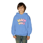 Youth Hoodie — "Beach Vibes" Pastel Retro Graphic