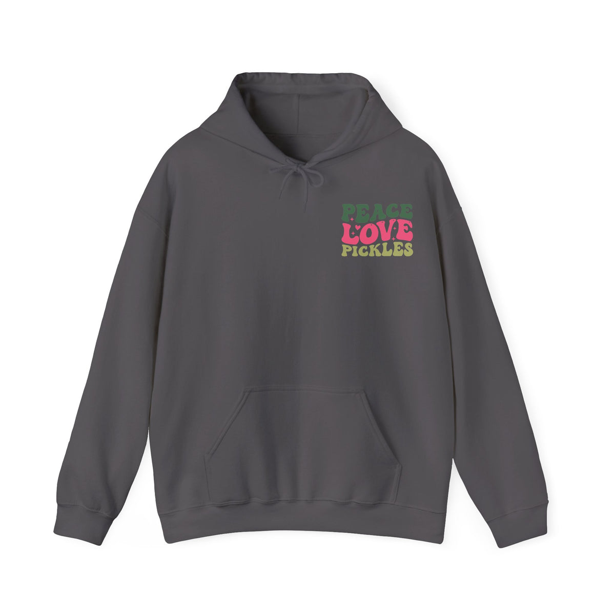 Peace Love Pickles Hoodie — Retro Groovy Graphic Hoodie