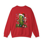 Christmas Cactus Sweatshirt — Cute Santa Hat Holiday Crewneck